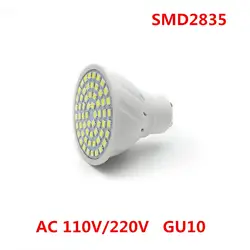 Светодиодный индикатор AC110V/220 В SMD 2835 ампулы светодиодный Spotlight GU10 Bombillas светодиодный лампы пятно света Свеча Luz