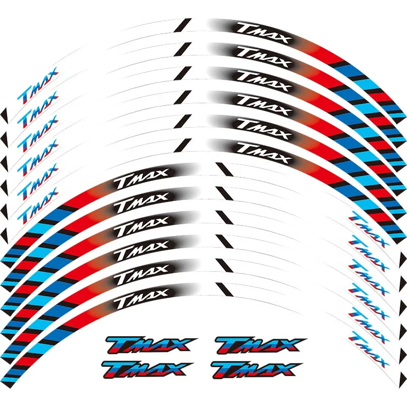 Высококачественные светоотражающие Стикеры для мотоциклов, наклейки на колеса для YAMAHA TMAX530 TMAX500 TMAX 500 530 15'' - Цвет: 21