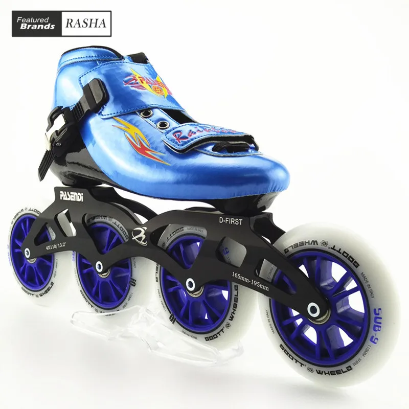 blue inline speed skate shoes Professional child speed skating shoes