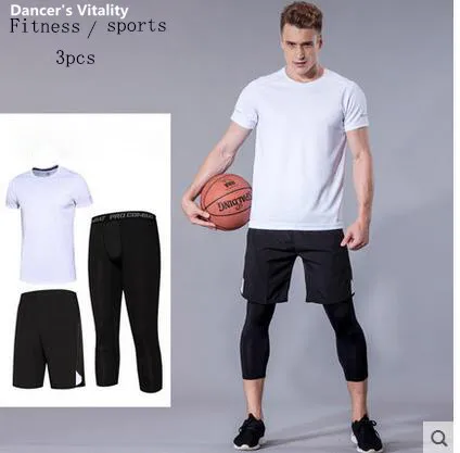 

2017Men's Sports Suits Basketball Jersey Running Sports Sets Basketball Workout Gym Summer Shirts Quick Dry Shorts Sportswear