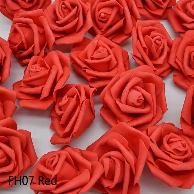 10/20pcs 6cm PE Foam Rose Flowers Artificial Flowers For Home Wedding Deco Bride Bouquet Scrapbooking DIY Birthday Gift Supplies FH07