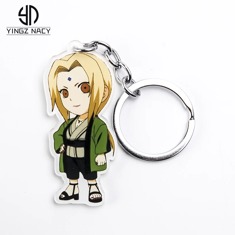

Anime Figure Tsunade Keychains For Women Men Cute Naruto Acrylic Pendant Key Chains Key Ring For Key Ninja Fan Kids Gift Trinket