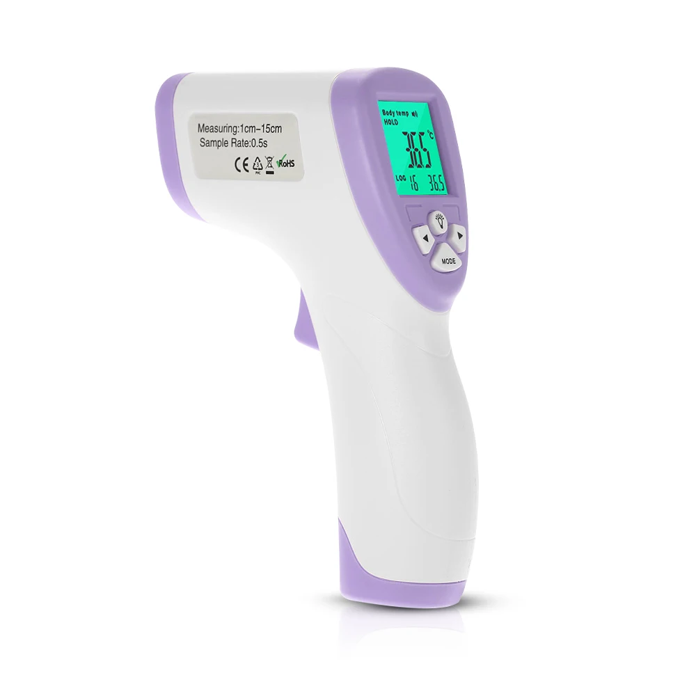 OLIECO Digital Automatic Infrared Forehead Non-contact Thermometer Gun Multi Function Baby Adult Temperature Measurement Device