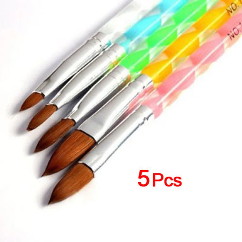 

2018 / 5PC Crystal Handle UV Gel Brush Tool Professional Beauty Nail Tools Spring Propeller Tool ColorfulA0064XX