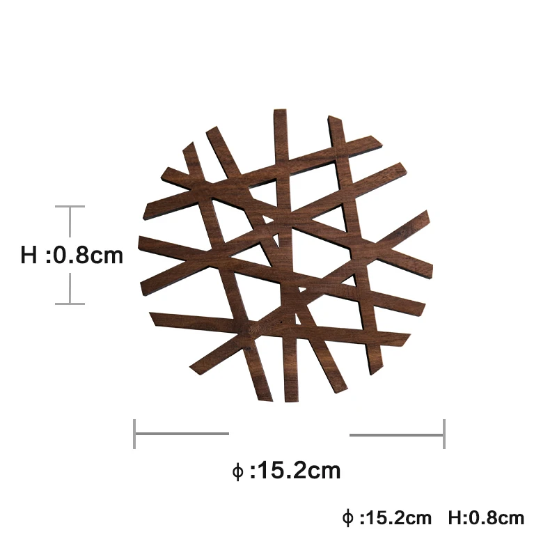 Подстаканник из грецкого ореха, подставки для кофейных напитков, подставка под тарелку, термостойкие подстаканники, круглые коврики, подстилки, деревянные украшения стола, аксессуары - Цвет: A