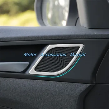 

New Stainless Steel Front Door Up Speaker Cover TrimFor Hyundai Tucson 2016 2017 2018 2019