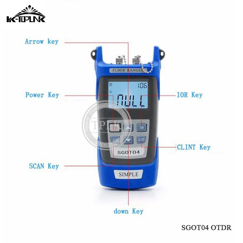 

free shipping OTDR SGOT04 60KM Fiber find fault tester 1310/1550nm Optical time domain reflectometer with VFL FC/SC Connector