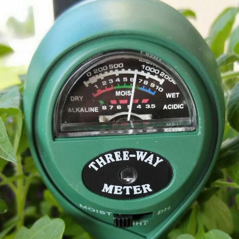 

Outdoor Hygrometer Soil PH Meter Moisture Light Meter 3 In 1 PH Detector Analyzer Pointer Soil For Garden Plant Flower Soil