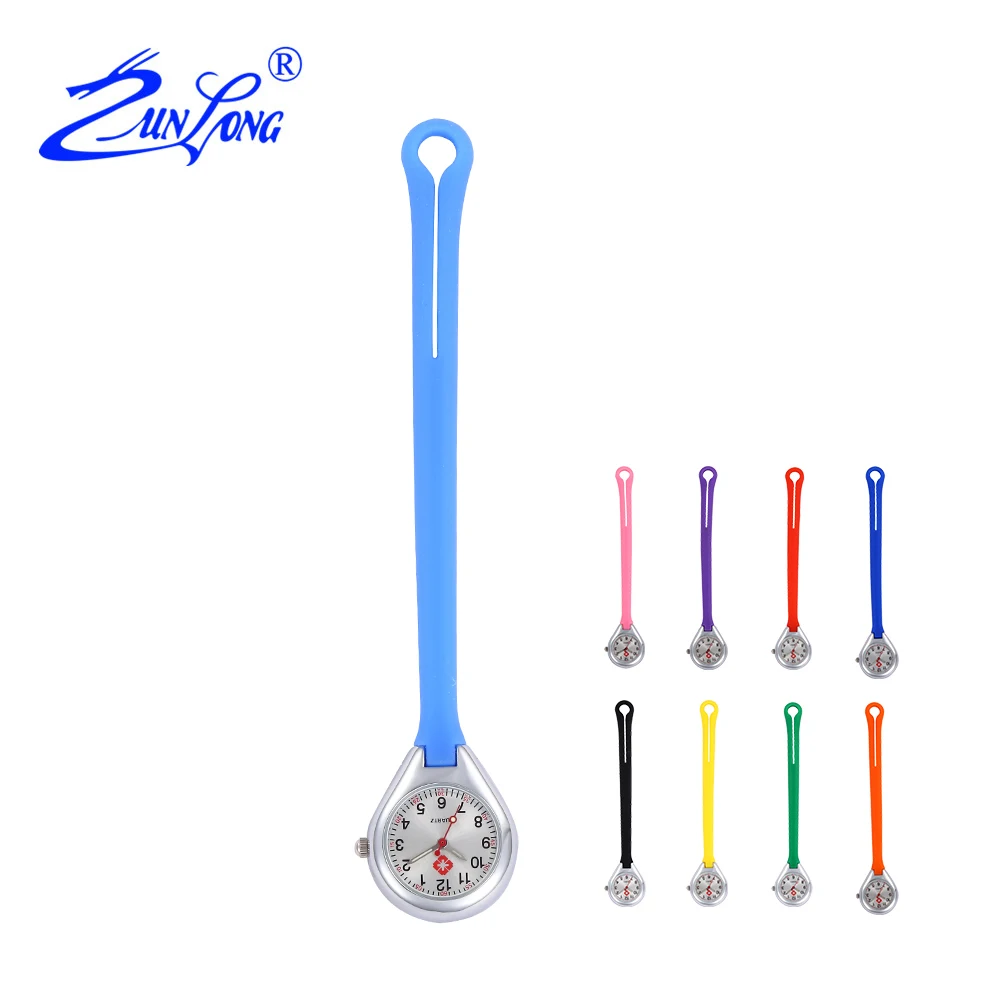 

ZUNLONG Drop Shape Nurse Watches Doctor Pocket Watch Women Silicone Luminous Pointer Quartz Brooch Fob Hang Watches Zakhorloge