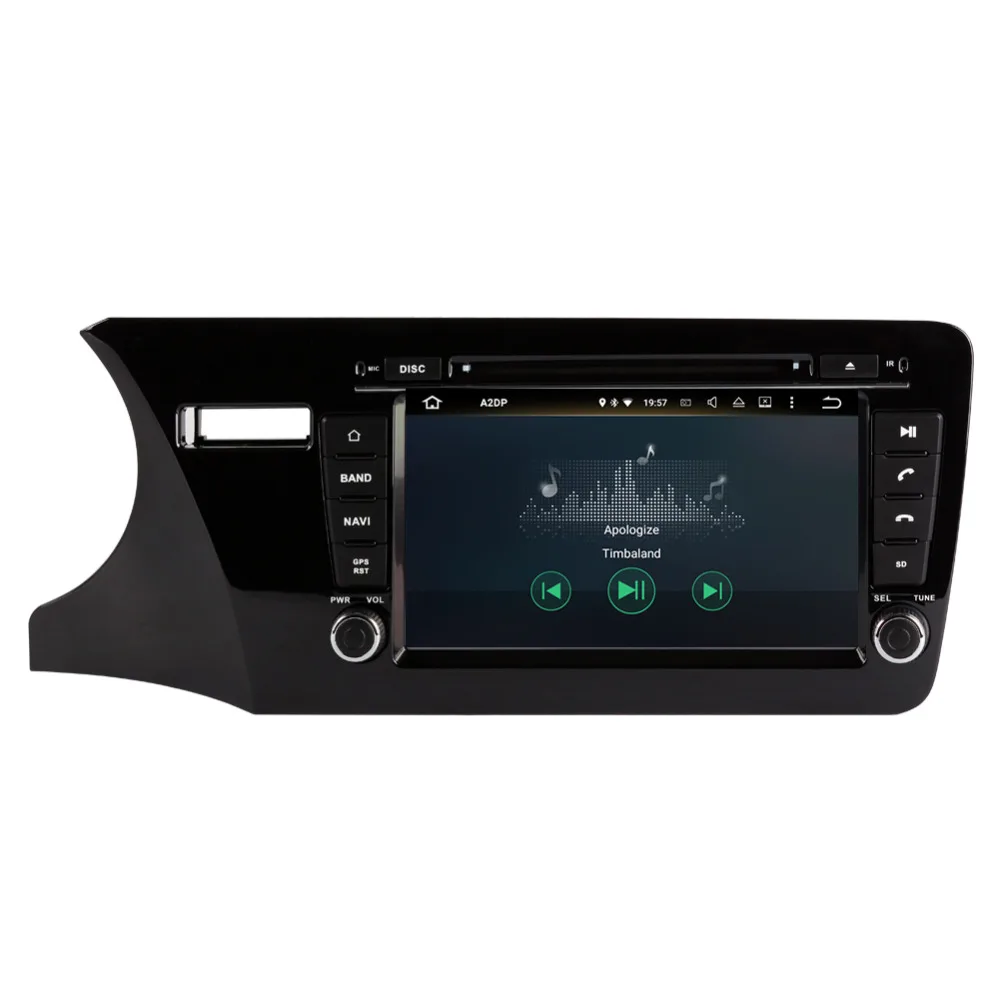 Clearance 8 Inch Android 8.0 Octa Core 4GB+32GB Car PC GPS Head Unit For Honda City Left Hand Driving 2014- WIFI Bluetooth Camera In USB 2