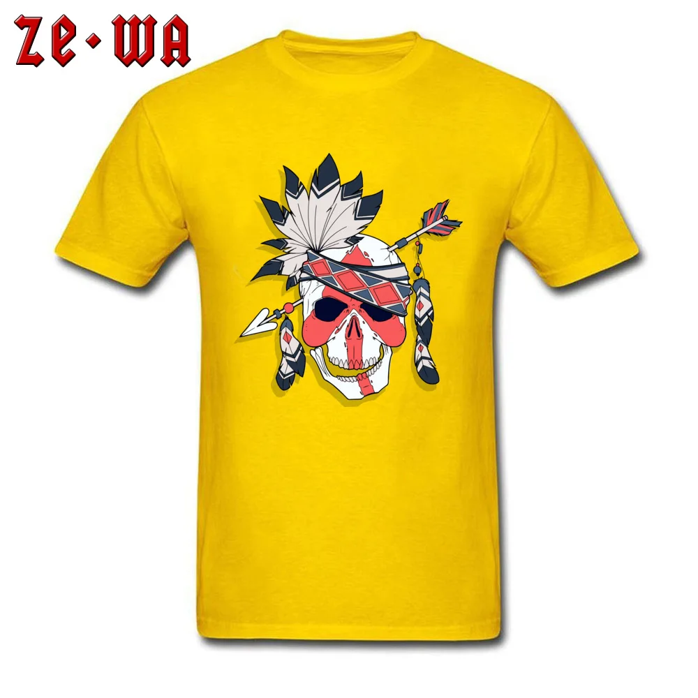 skeleton201897Y 100% Cotton T Shirts for Students Short Sleeve Tops Tees 2018 Hot Sale Autumn Round Collar Tee Shirt Printed skeleton201897Y yellow
