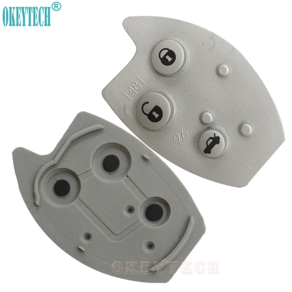 OkeyTech New 3 Buttons Remote Key Fob Rubber Buttons Pad Mat Replacement For Citroen Xsara C5 Rubber Silicone Auto Key Pad Cover
