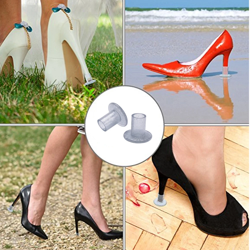 70 Pairs/Lot Silicone High Heel Covers Plastic Shoe Heel Protector