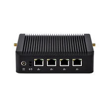QOTOM-Q190G4U Последний новый 4 LAN Nano промышленных pc Безвентиляторный J1900 12 V PC DHL БЕСПЛАТНАЯ ДОСТАВКА