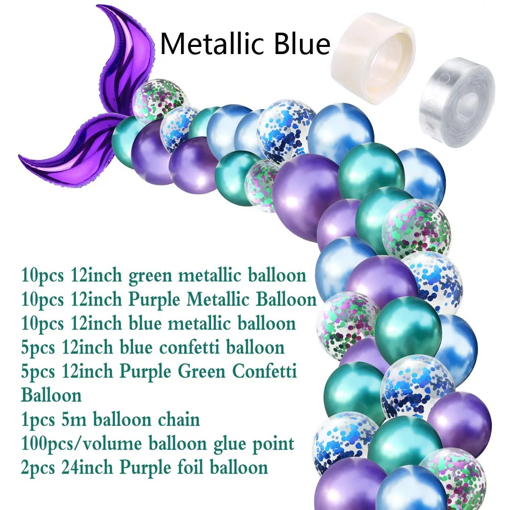 

Explosion Hot Mermaid Balloon Set 44items/set High Quality Birthday Party Anniversary DIY Ballons Nice Confetti Balons ZY206