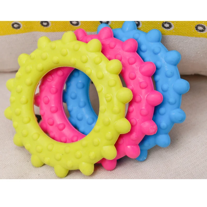 1pcs Hot Sale Pet Dog Toys Cute TPR Sun Shaped Toy Rubber Resistant Interactive Bite Clean Teeth Chew Training Supplies | Дом и сад