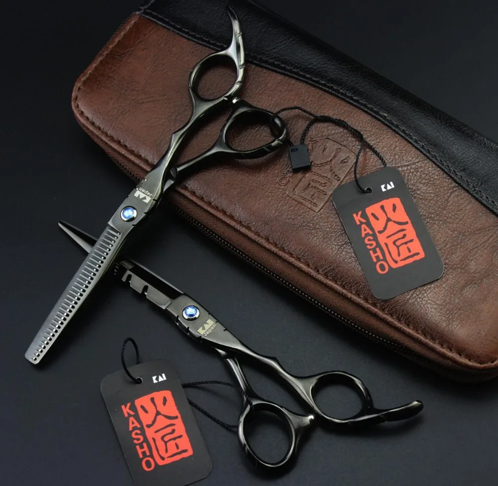 FAST Shipping 7 colors Professional hair scissors brand KASHO 6 inches