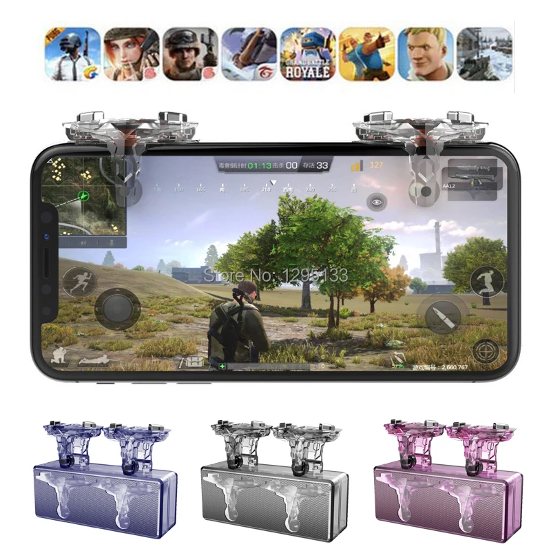 

Joysticks Controller For PUBG Mobile Game Trigger Fire Button Gamepad For iPhone Xiaomi Android Phone L1R1 Shooter Controller