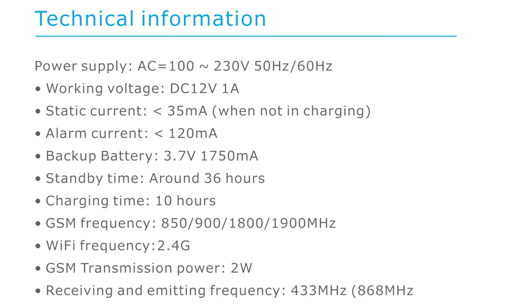 Technical information