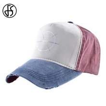 FS модная 5 панельная Кепка для мужчин и женщин Летняя повседневная бейсбольная шляпа винтажная Лоскутная хлопковая темно-синяя бейсболки брендовые грузовые шапки вышивка на кепке