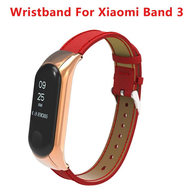 

Leather Wristband For Xiaomi Band 3 Bracelet Wrist Strap Replaceable Accessories For Xiomi Xaiomi Xiami Xaomi Mi