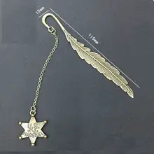 200 шт. лист наклейка-закладка Творческий Ретро Изысканный бронзовый Закладка-перо из металла Винтажная закладка для студентов подарок 6 Стиль