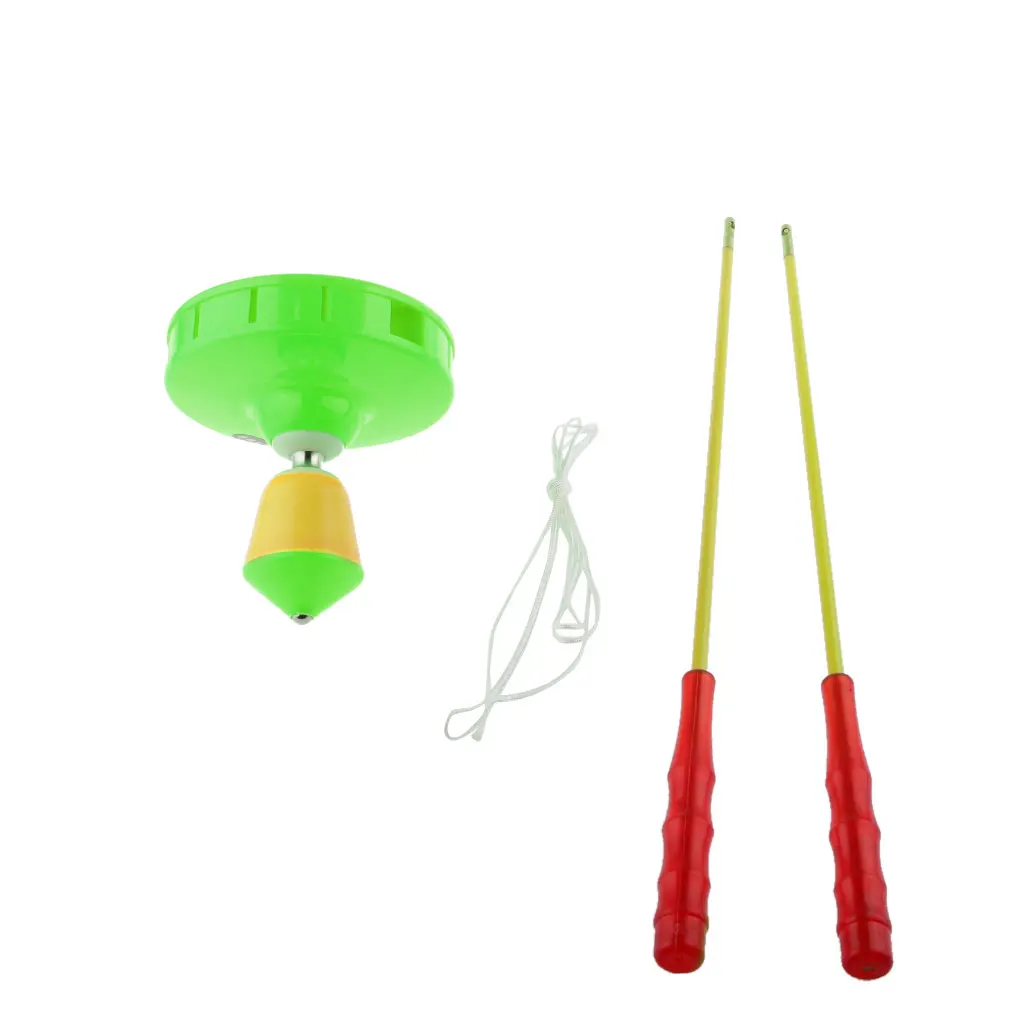 

Plastic Single Wheel Diabolo with Handsticks and String Juggling Toy - Green