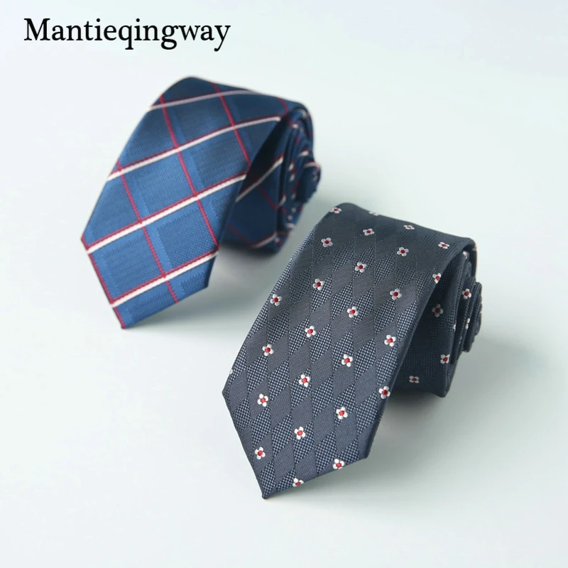 Mantieqingway для мужчин галстук бизнес 6 см галстуки из полиэстера для мужчин свадебные Gravats модные мужской повседневный костюм Тощий Галстук Галстуки
