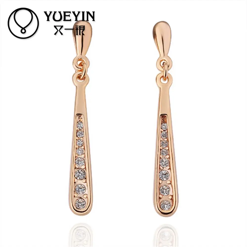 E114 Wholesale Nickle Free Antiallergic 18K Real Gold Plated Earrings For Women New Fashion Jewelry Shipping | Украшения и