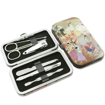 

6 Pcs/Set Professional Nail Clippers Cuticle Nipper Pedicure Manicure Cleaner Nail Cutter Kit Case Tool Home Essential