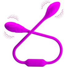 Vibrador terminado poderoso do clitóris da bala de 12 frequências, vibradores longos super do sexo da cabeça dobro para parceiros femininos