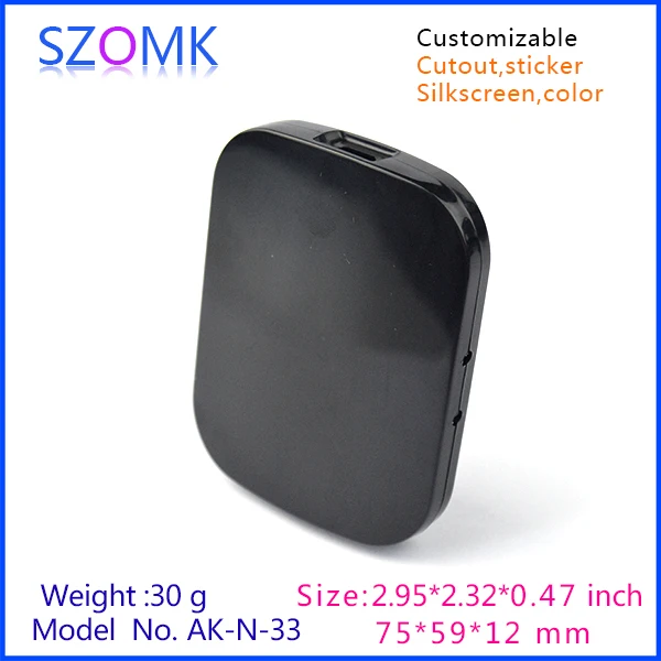 

electronics plastic sensor shell enclosure (4pcs) 75*57*12mm small portable radio plastic enclosure, handheld plastic switch box