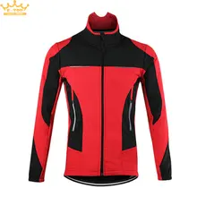 ARSUXEO Thermal Cycling Jacket Bicycle Winter Warm Up Sports Windproof Waterproof MTB Bike Jersey