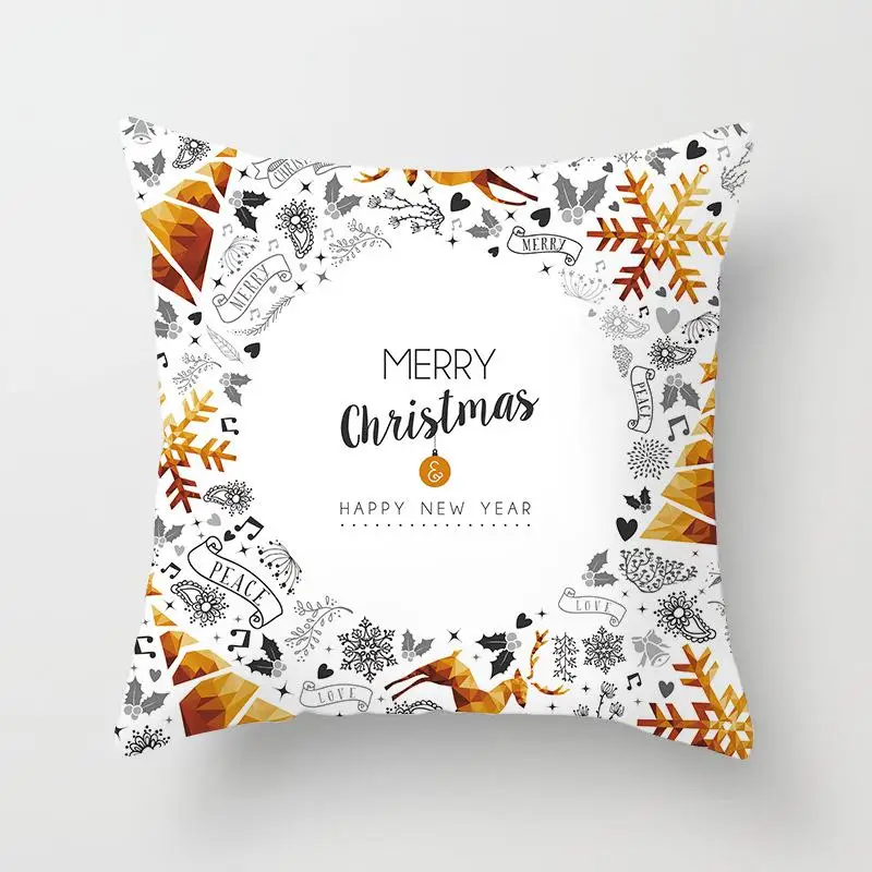 Полиэфирное волокно Let It Snow Xmas style чехол для подушки с Рождеством Санта Клаус домашний декоративный чехол на подушки - Цвет: 3