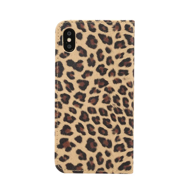 Леопардовый принт (полиуретан) с откидной крышкой для Apple iPhone 12 11 Pro XS Max XR X 6 6S 7 8
