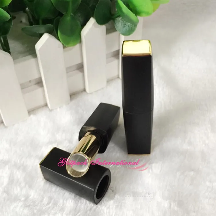 50pcs/lot 5g Empty Lipstick Tube with Cap Matte Frosted Black