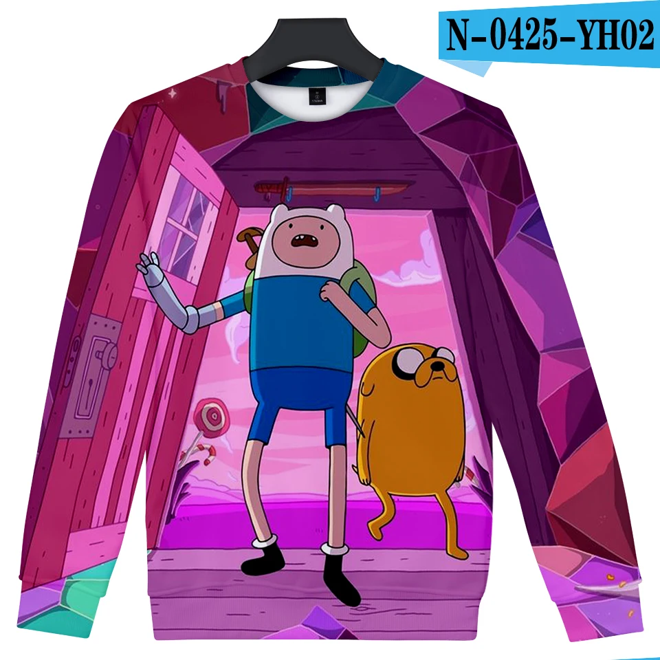 LUCKYFRIDAYF Adventure Time, 3D модная женская толстовка,, 3D, США, мультфильм, Kawaii, толстовка с капюшоном, 3D одежда, 4XL - Цвет: N0425