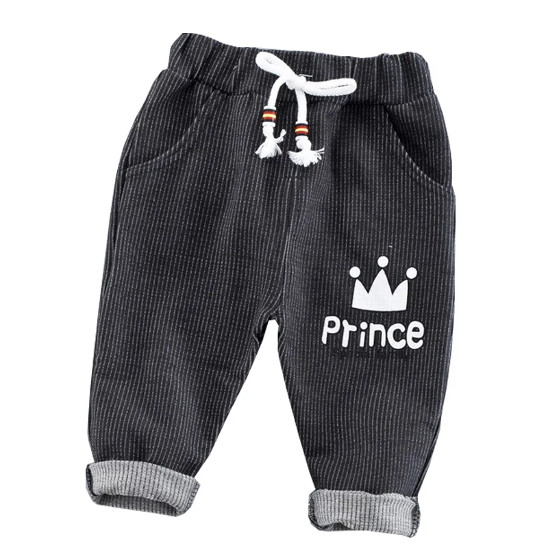 Halilo/брюки для маленьких мальчиков весенние штаны с надписью для маленьких мальчиков повседневная детская одежда хлопковые леггинсы для маленьких мальчиков Прямая поставка - Цвет: Черный