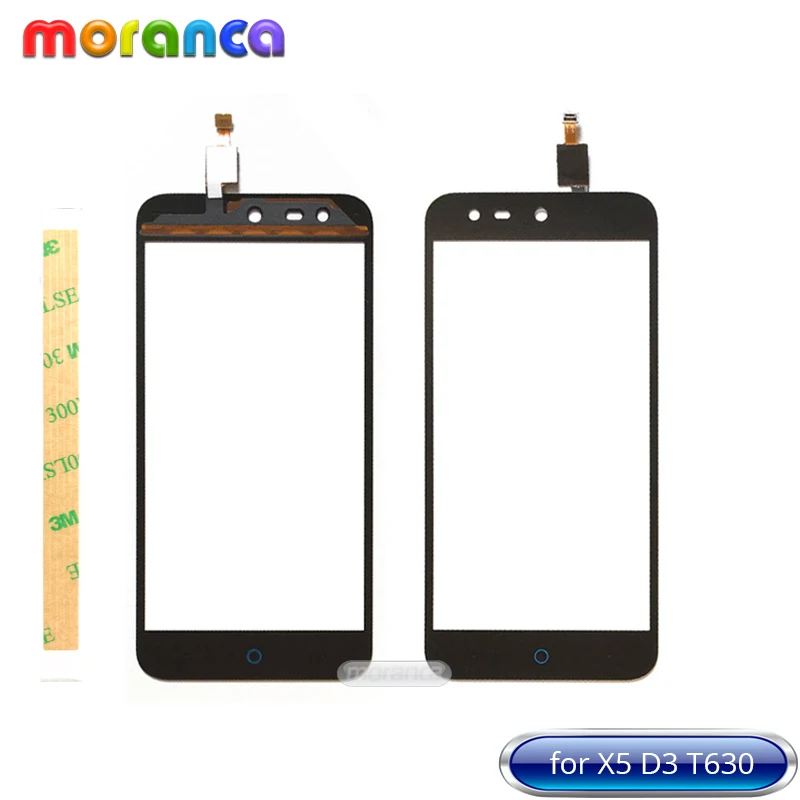 

5.0 Inch for ZTE Blade X5 D3 T630 Touch Screen Digitizer Glass Sensor Panel Lens Sensor Black Replacement Parts + 3M Tape