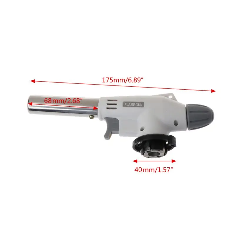Portable Metal Flame Gun BBQ Heating Ignition Butane Camping Welding Gas Torch