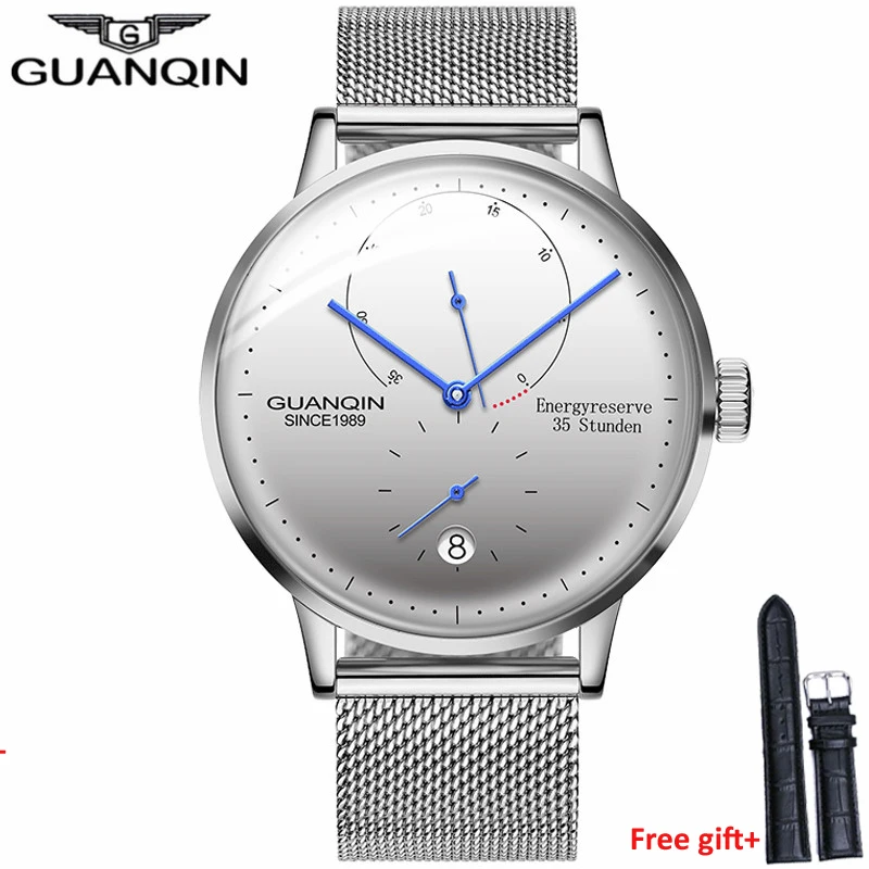 

GUANQIN Men Watches Automatic Mechanical Energyreserve 35 Stunden Clock Casual Fashion Sapphire Waterproof men's Wrist Watches