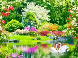 Алмаз пейзажной живописи DIY 3D DIAMOND Вышивка парк озеро Наборы для ухода за кожей для Вышивка с Бусины цветы и лебеди мозаика рисунки