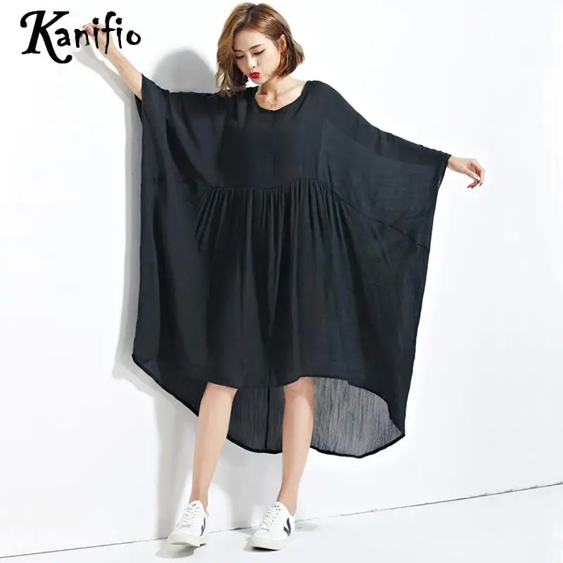 

Kanifio Oversized Clothing Plus Size Women Solid Cotton Linen Shirt Ladies Loose Casual Long Top Tees Shirts Female Tunic Blusas