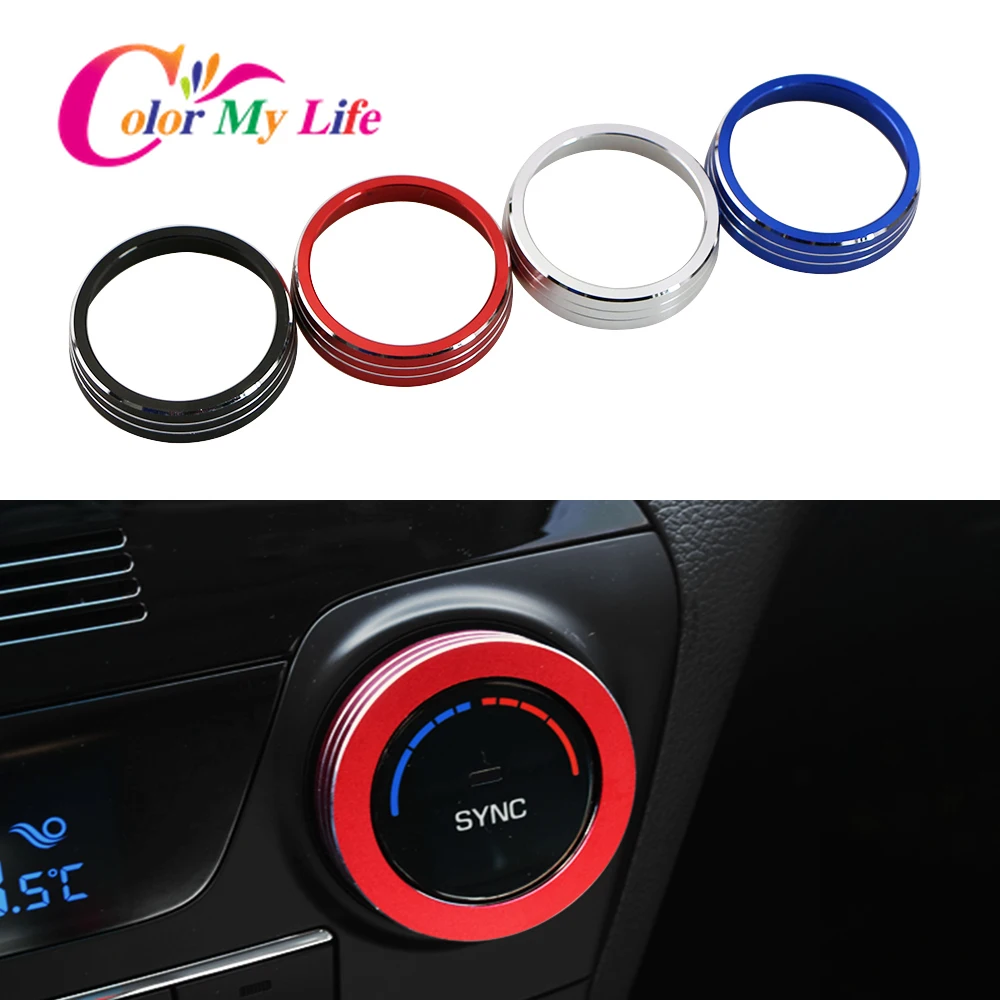 

Car Air Conditioning Heat Control Switch Knob Decorative Ring AC Trim Cover for Hyundai Tucson 2015 2016 Car Styling Accessories