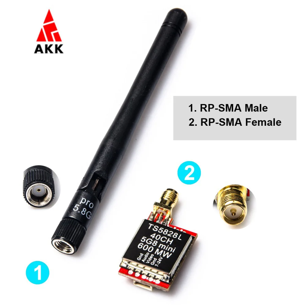 AKK FPV TS5828L 5,8G 600MW 40Ch мини av-передатчик для FPV мультикоптера - Цвет: TS5828L