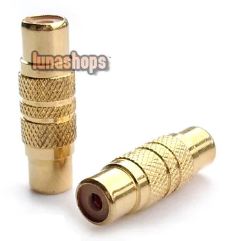 

LN000584 Gold 1 RCA to Female connector coupler Audio Adapter