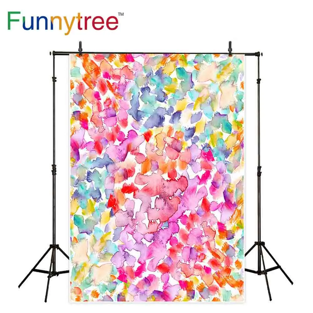 Фотофон Funnytree с акварельным брызгом художественный Рисунок ручной работы