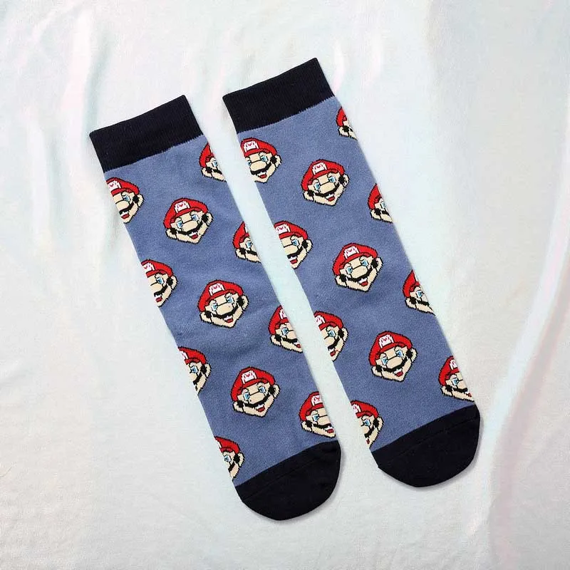 Neue-Baumwolle-m-nner-frauen-Crew-Socken-Lustige-Harajuku-Nette-Neuheit-Cartoon-sloth-Super-Mario-Weihnachten(8)