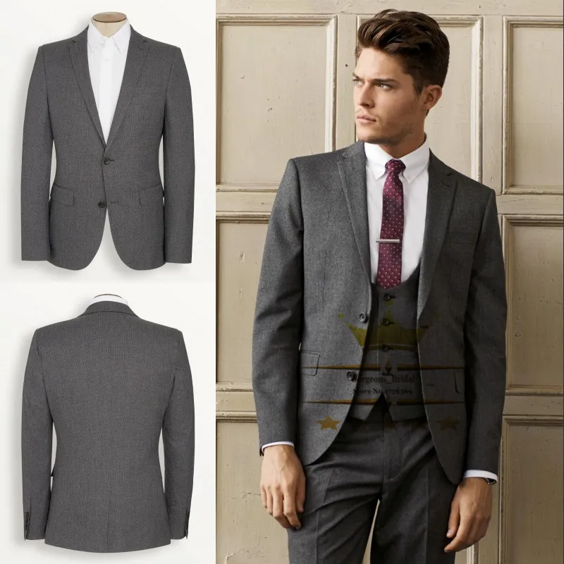 Dark Gray Smoking Wedding Suit For Men Tuxedos Mens Suits With Pants Dark Gray Smoking Wedding Suit For Men Tuxedos Mens Suits With Pants Designs Notch Lapel Groom Jacket Tie Vest Wy0722 In From S Clothing