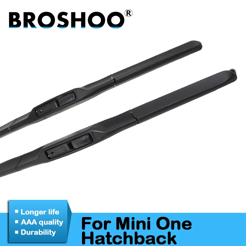 

BROSHOO Auto Natural Rubber Wiper Blades Clean The Windshield For Mini One Hatchback R56 F56 Model Year From 2000 To 2018